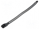 Cable tie | multi use | L: 580mm | W: 28mm | polyurethane | 360N | black