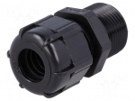 Cable gland | with long thread | PG13,5 | IP68 | Mat: polyamide | black