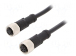 Cable: for sensors/automation | PIN: 8 | M12-M12 | 1m | plug | plug | 30V