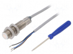 Sensor: capacitive | Range: 6mm | Output conf: PNP / NO | Housing: M12