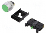 Switch: push-button | Stabl.pos: 1 | NO | 22mm | green | IP65 | Pos: 2