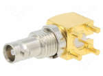 Connector: Micro BNC | socket | female | angled 90&deg; | 75&Omega; | HD-BNC | THT
