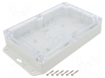 Enclosure: multipurpose | X: 140mm | Y: 210mm | Z: 45mm | ZP | light grey