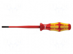 Screwdriver: insulated | slim | slot | 4x0.8mm | Blade length: 100mm