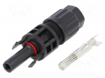 Connector: solar | plug | female | SOLARLOK | IP68 | for cable | crimped