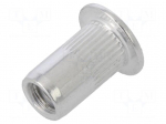 Rivet nut | M4 | aluminium | &Oslash;mount.hole: 6mm | L: 11mm | 20pcs.