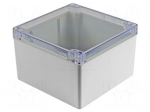 Enclosure: multipurpose | X: 140mm | Y: 140mm | Z: 90mm | 1554 | grey | IP68