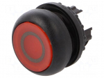 Switch: push-button | 22mm | Stabl.pos: 2 | red | M22-FLED,M22-LED