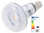 LED lamp | white warm | E14 | 230VAC | 320lm | P: 4.3W | 36&deg; | 2700K