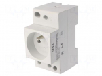 Connector: AC supply | socket | female | 16A | PIN: 3 | straight | 250VAC