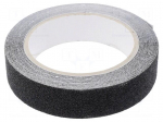 Tape: marking | black | L: 5m | W: 25mm | antislip,self-adhesive