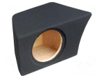 Car loudspeaker enclosure | MDF | black | 200mm | Grooving: 217mm