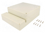 Enclosure: wall mounting | X: 160mm | Y: 211mm | Z: 71mm | ABS | grey | IP65