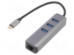 Hub USB | RJ45 socket,USB A socket x3,USB C plug | USB 3.1 Gen 1