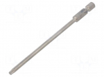 Screwdriver bit | Torx&reg; | TX15 | 1/4" | Overall len: 110mm