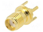 Connector: SMA | socket | female | straight | 50&Omega; | THT | on PCBs | PTFE