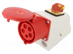 Connector: AC supply 3-phase | socket | female | 32A | 400VAC | IP44