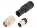 Connector: M9 | plug | male | Plating: gold-plated | 125V | 1A | IP67 | 712