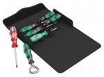 Screwdriver: universal-set | square,Phillips,slot | case | 7pcs.