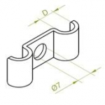 UEF16 ~ Kabeļa stiprinājums ugunsdro&scaron;ības sistēmām d=16mm th=2mm, E90, 100gb