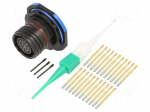 Connector: military | socket | female | PIN: 22 | straight | crimped