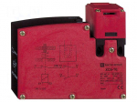 Safety switch: key operated | XCSTE | NC + NO | IP67 | plastic | red