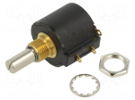 Potentiometer: shaft | multiturn | 1k&Omega; | 2W | &plusmn;3% | 6.35mm | linear | IP50