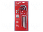 Wrench: hex key-set | spherical | long | 9pcs.