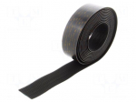 Tape: hook and loop | W: 50mm | L: 5m | Thk: 3.51mm | acrylic | black