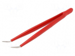 Tweezers | 150mm | Blades: curved | Blade tip shape: sharp | universal