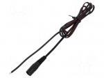 Cable | 2x0.75mm2 | wires,DC 5,5/2,5 socket | straight | black | 3m