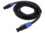 Cable | SpeakON female 4pin,both sides | 3m | black | &Oslash;cable: 10.8mm