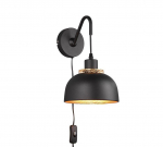 Trio Punch sienas lampa E27 matt black  R20811732 4017807537390