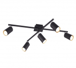 Trio Marley griestu lampa 5-pc GU10 matt black  612400532 4017807411621