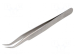 Tweezers | 115mm | for precision works | Blades: narrow,curved