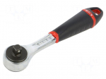Wrench: rattle | 1/4" | 121mm | Teeth: 72