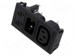 Connector: AC supply | socket | male + female | 10A | 250VAC | -40&divide;70&deg;C