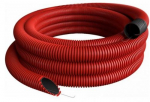 Apvalkcaurule D110mm, 450N, sarkana, 50m/rullis EVOCAB FLEX gofrēta dubultsienu caurule