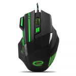 Klaviatuurid ja hiired // Arvuti hiired // EGM201G Mysz przewodowa dla graczy 7D  optyczna USB MX201 Wolf zielona