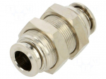 Push-in fitting | bulkhead,straight,inline splice | -0.99&divide;20bar