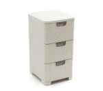 CURVER BOOKCASE WITH 3 DRAWERS 3x14L /CREAM