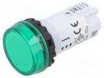 Control lamp | 22mm | YW | Illumin: LED | &Oslash;22.5mm | IP65 | 24VAC | green