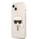 Back panel cover Karl Lagerfeld Apple iPhone 13 TPU Full Glitter Head Case Gold