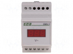 Voltmeter | digital,mounting | 100&divide;300V | for DIN rail mounting