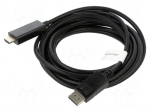 Cable | DisplayPort plug,HDMI plug | DisplayPort 1.1 | 5m | black