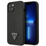 Back panel cover Guess  Guess GUHCP13SPSATLK iPhone 13 mini 5,4 "black / black hardcase SaffianoTriangle Logo