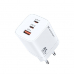 Adapter Wozinsky  Wozinsky CGWCW 65W GaN Wall Charger USB-A / 2 x USB-C - White