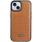 Other Phone Accessory Audi  Audi Synthetic Leather Case with MagSafe for iPhone 15 Plus / 14 Plus - Brown