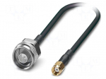 Cable | N male,RP-SMA male | FRNC | shielded connectors | black | 1m