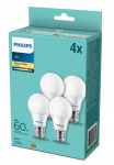 PHILIPS LED 60W A60 E27 Silti balta 2700K matēta 4 gab spuldze 8718699774639 929002306204